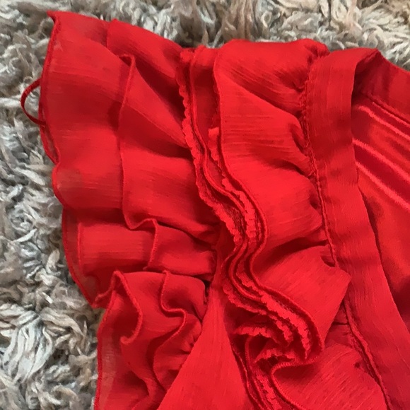 H&M red flutter sleeve top sz 14 NWT’s! - Picture 3 of 5